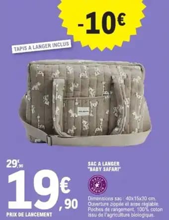 Promotion Exclusives de Sac langer : Découvrez l'Offre incontournable