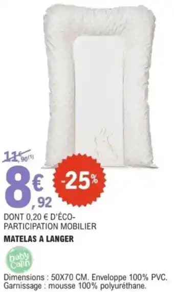 Matelas a langer 50 x 70 cm