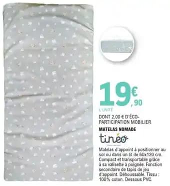 Matelas nomade 60 x 120 cm