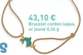 Bracelet cordon laque