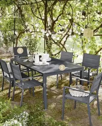 Table de jardin extensible NIKKY 172/256x 100 x 75 cm