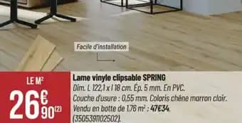 Lame vinyle clipsable SPRING 122.1 x 18 cm