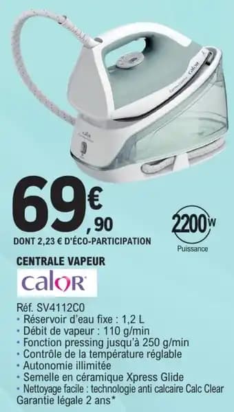 Promotion Exclusives de 7
Centrale vapeur : Découvrez l'Offre incontournable