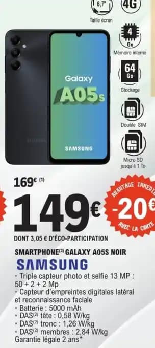 Promotion Exclusives de 9
Samsung smartphone : Découvrez l'Offre incontournable