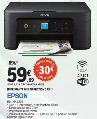 Promotion Exclusives de 4
Epson : Découvrez l'Offre incontournable