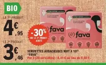 FAVA Serviettes audacieuses nuit x 10