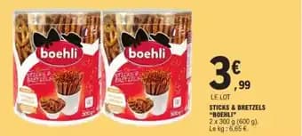 "BOEHLI" Sticks & bretzels 600 g