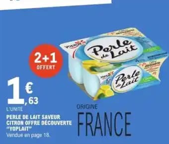 "YOPLAIT” Perle de lait saveur citron offre découverte