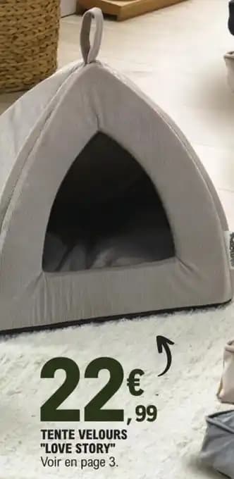 Tente velours "love story"