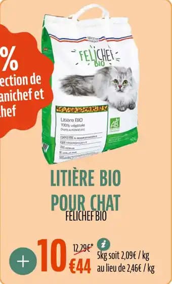 Litière bio pour chat felichef bio 5 kg