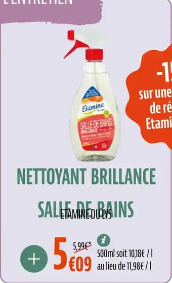 Nettoyant brillance salle de bains etamine du lys 500 ml