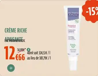Crème riche apaisante 40 ml