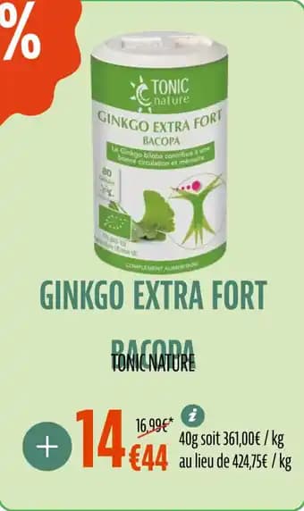 Ginkgo extra fort bacopa 40 g