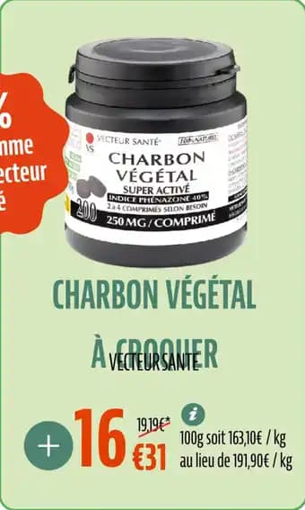 Charbon végétal a croquer 100 g