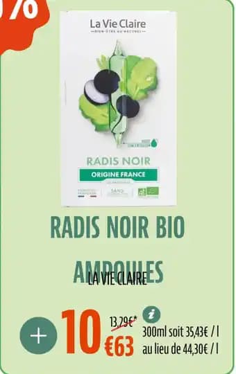 Radis noir bio ampoules 300 ml