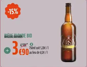 Promotion Exclusives de 7
Bière bio : Découvrez l'Offre incontournable