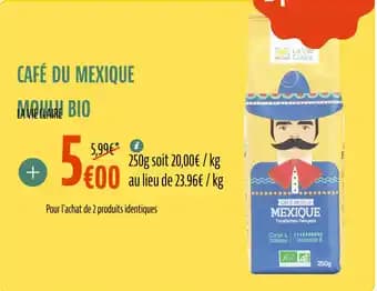 Promotion Exclusives de 6
Café bio : Découvrez l'Offre incontournable