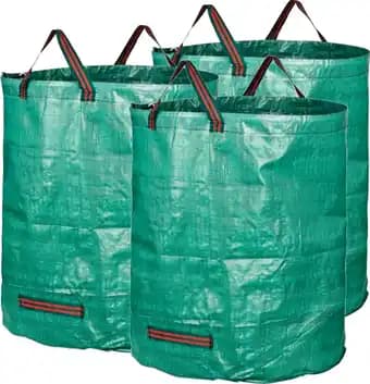 3 sacs poubelle 272l pour jardin