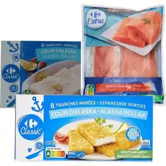 CARREFOUR CLASSIC' ET CARREFOUR EXTRA SUR TOUS LES POISSONS ASC ET MSC SURGELÉS