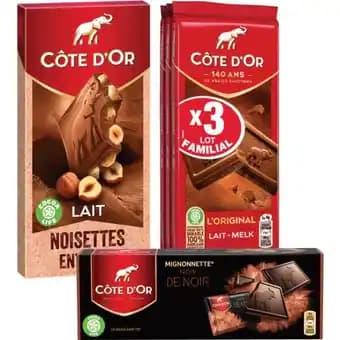 COTE D'OR SUR TOUTES LES TABLETTES DE CHOCOLAT