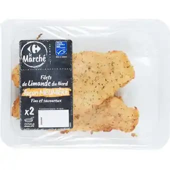 2 filets de limande du Nord meunière CARREFOUR Le Marché MSC
