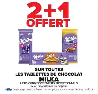 Sur toutes les tablettes de chocolat milka
