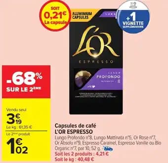 Promotion Exclusives de 23
Café l'or : Découvrez l'Offre incontournable