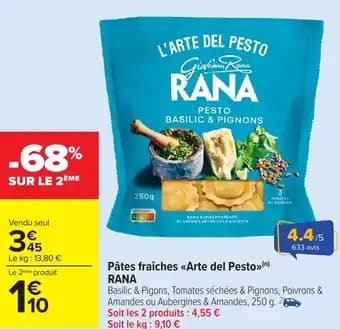 Pâtes fraîches Arte del Pesto Rana 250 g