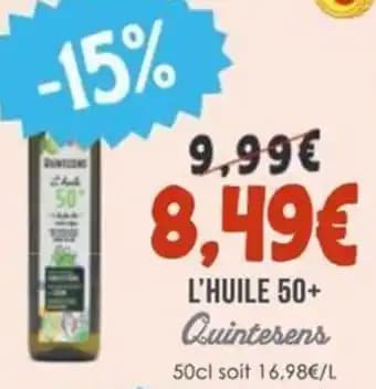 QUINTESENS L'huile 50+ 50 cl