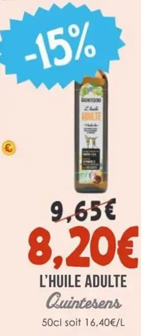 QUINTESENS L'huile adulte 50 cl
