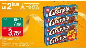 Promotion Exclusives de 6
Granola lu : Découvrez l'Offre incontournable