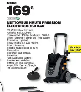 Nettoyeur haute pression électrique 150 bar