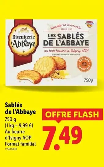 BISCUITERIE DE L'ABBAYE Sablés de l'Abbaye