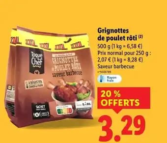 Toque du Chef Grignottes de poulet rôti