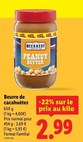 MCENNEDY Beurre de cacahuètes