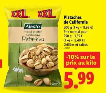 Alesto Pistaches de Californie