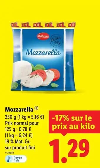 Promotion Exclusives de 23
Mozzarella : Découvrez l'Offre incontournable