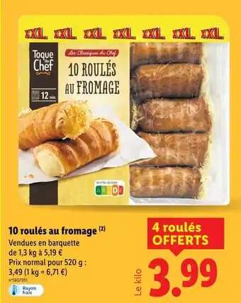 Promotion Exclusives de 3
Roulés au fromage : Découvrez l'Offre incontournable