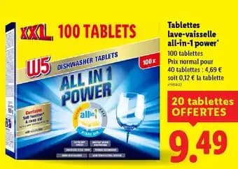 Tablettes lave-vaisselle all-in-1 power
