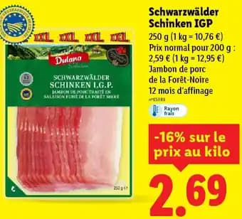 Schwarzwälder Schinken IGP 250 g