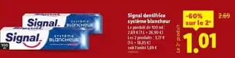 Signal dentifrice système blancheur 100 ml