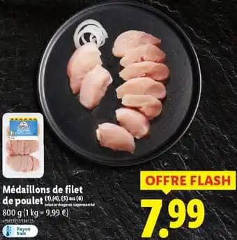 Médaillons de filet de poulet 800 g