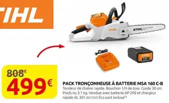 Promotion Exclusives de 7
Tronçonneuse à batterie : Découvrez l'Offre incontournable