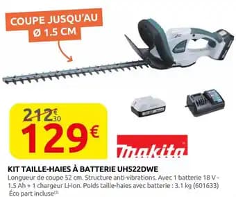 Kit taille-haies à batterie UH522DWE Ø1.5 cm