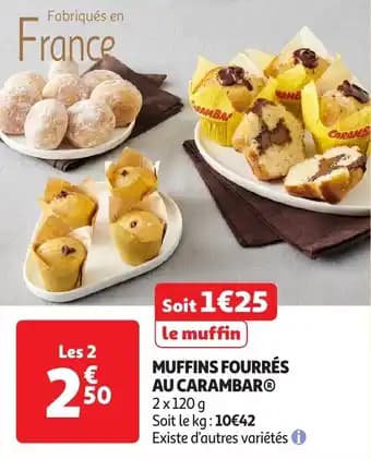 Muffins fourrés au carambar 120 g