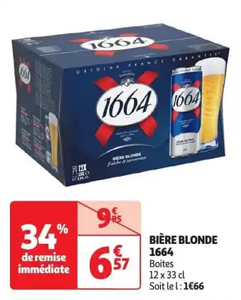 Promotion Exclusives de 99+
Bière blonde 1664 : Découvrez l'Offre incontournable