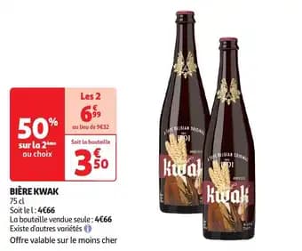Promotion Exclusives de 2
Bière kwak : Découvrez l'Offre incontournable
