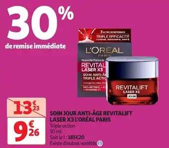 Soin jour anti-âge revitalift laser x3 l'oréal paris 50 ml