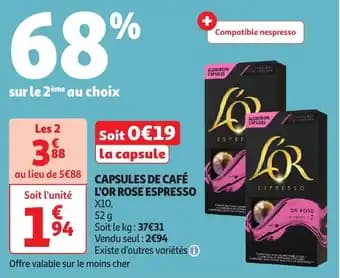 Promotion Exclusives de 32
Capsules de café : Découvrez l'Offre incontournable