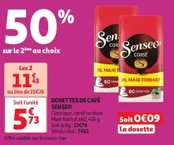 Promotion Exclusives de 13
Dosettes café : Découvrez l'Offre incontournable